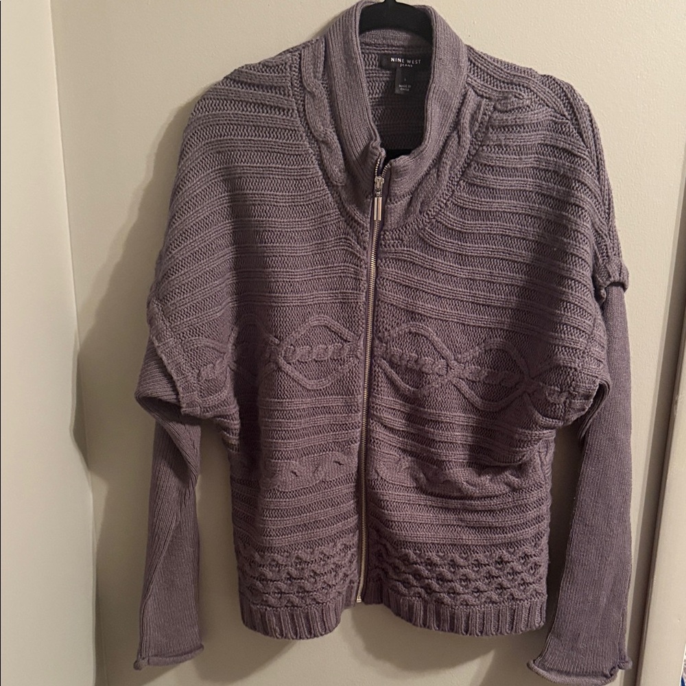 Nine West Lavender Knit Cardigan